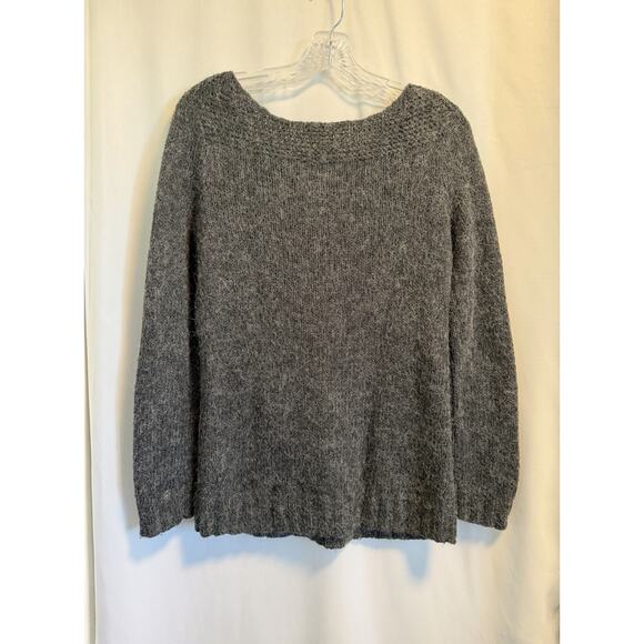 GAP |Women’s Sweater Gray Alpaca Wool Blend Knit Pullover Scoop Neck Size XS - Picture 5 of 6